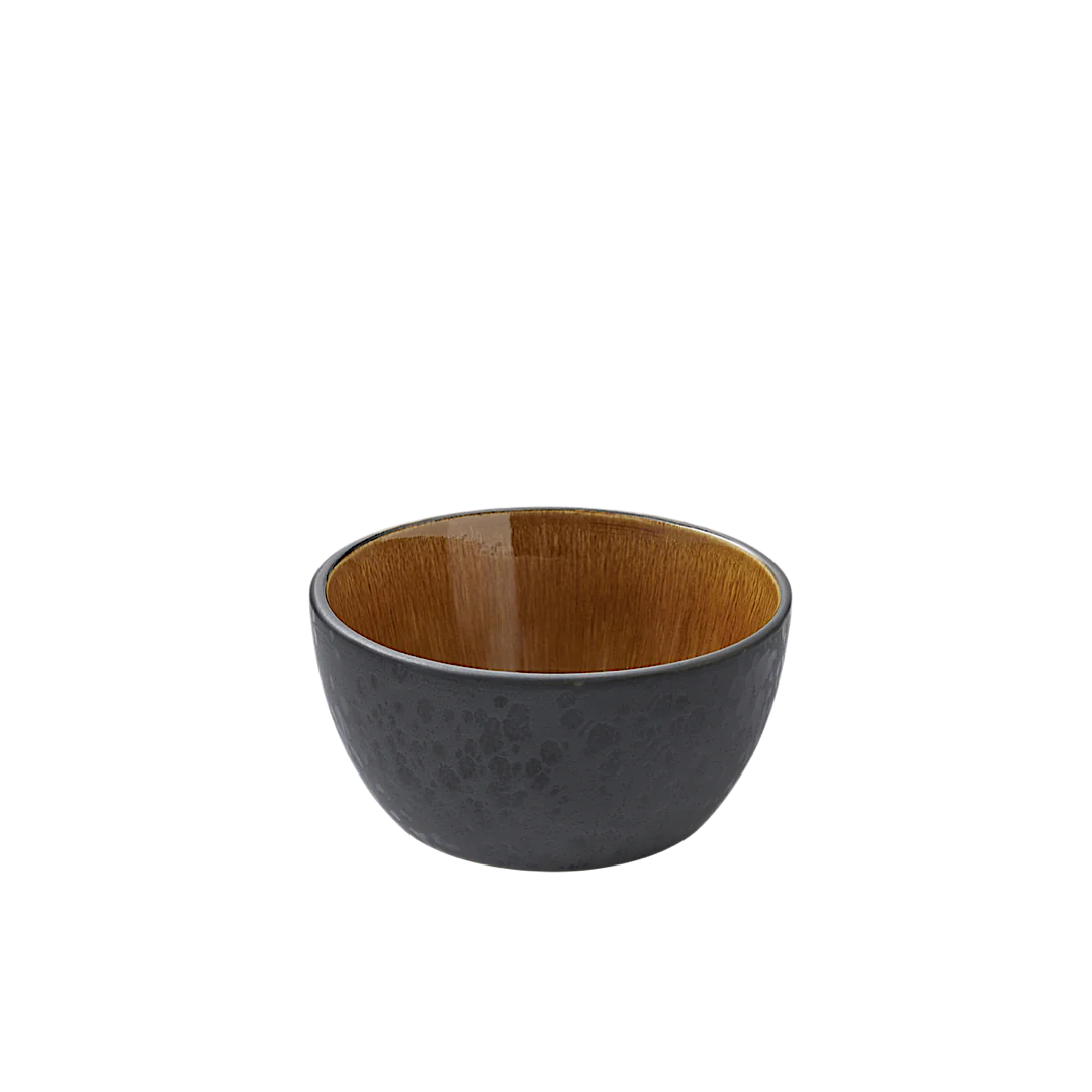 Bitz Living Stoneware Bowl 14cm Black Amber